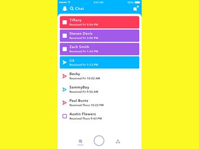 Snapchat app chat concept snap snapchat user engagement