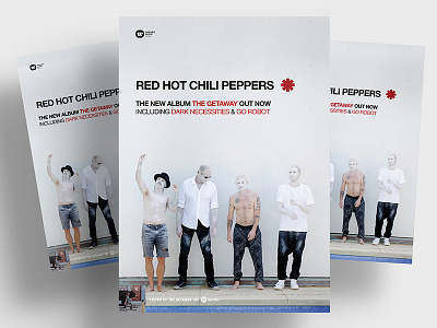 Red Hot Chili Peppers - The Getaway posters art direction design grid minimal music poster print spotify