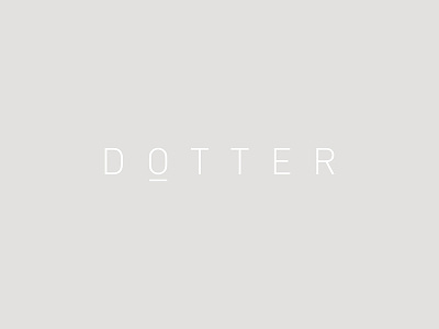 Dotter logotype branding identity logotype minimal typography visual