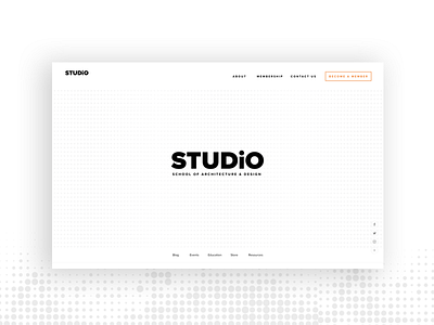 STUDiO Website concept concept minimalistic school website white