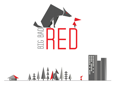 Big Bad Red adobe illustrator art character design characters design fairytales game art game design geometic geometric art geometric design illustraion little red riding hood low poly low poly lowpoly lowpolyart minimalism minimalist wolf