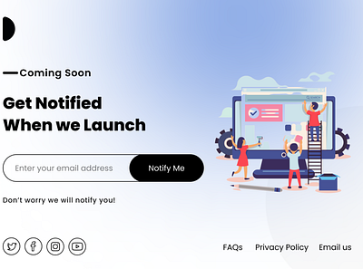 Coming Soon coming soon design graphic design illustration landing page ui