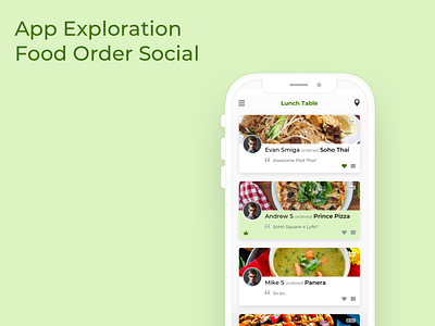 App Exploration - Food Ordering Social App