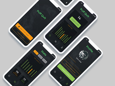 PuffQuit - UX Study adobe xd app design designer dvait studio india ui ux