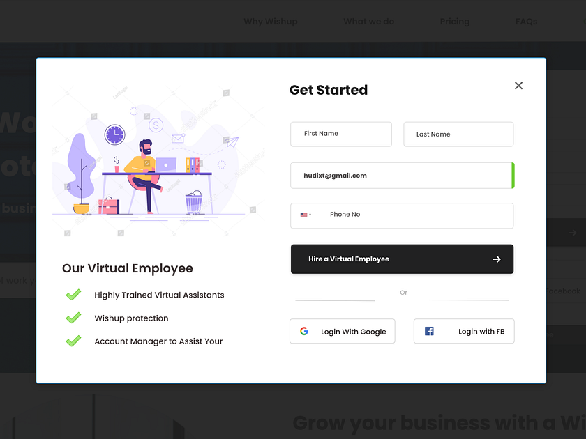 Get started screen with Signup/Login | Screen #02 by Himanshu Dixit on ...