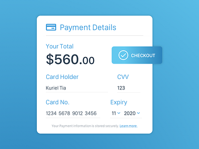 #DailyUI 2 / Checkout