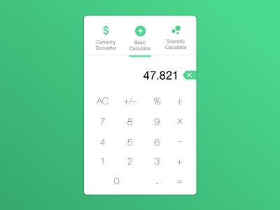 #DailyUI 4 / Calculator calculator currency daily ui dailyui green numbers scientific www.dailyui.co