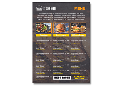 Restaurant Menu Design Flyer .AI
