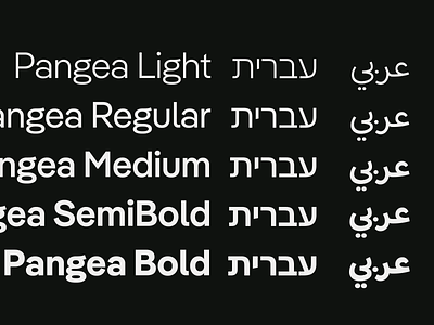 Pangea Arabic & Hebrew
