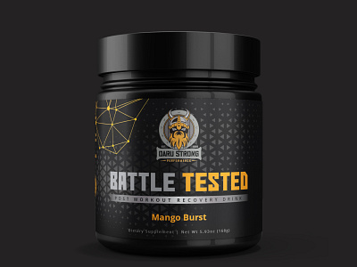 Battle Tested design graphic design illustration label label design packaging packaging design supplement