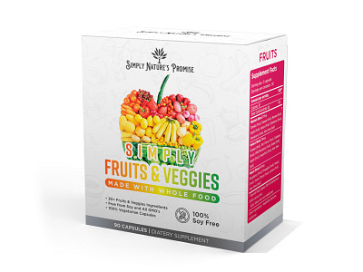 Simply fruits & veggies branding design fruits graphic design illustration label label design packaging packaging design supplement vegetables