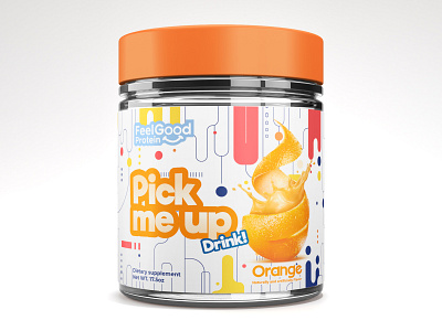 Pick me up branding design graphic design illustration label label design orange packaging packaging design