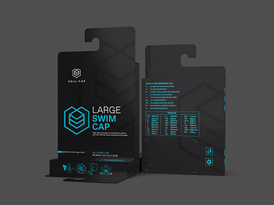 Large Swim Cap branding cap design graphic design illustration label label design packaging packaging design swim