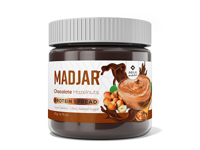 Mad Jar branding choco chocolate design graphic design hazelnut illustration label label design nut packaging packaging design