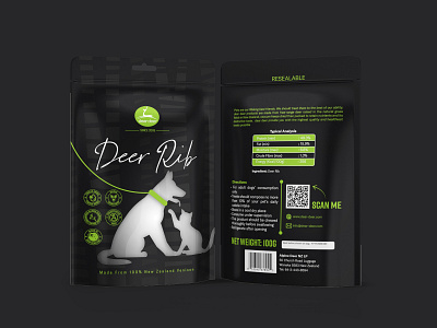 Deer Rib 3d branding design graphic design illustration label label design packaging packaging design pets