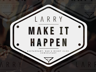 Larry Make It Happen geometric in progress logo