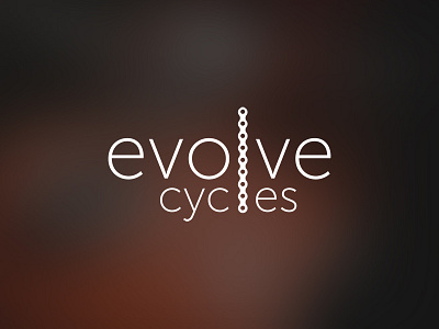 Evolve Cycles bike logo simple typography
