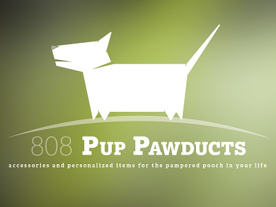 808 Pup Pawducts dog logo simple vector