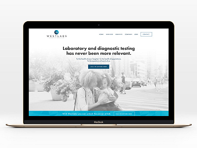 Westlabs Desktop blue full width grayscale homepage lab layout photography website white