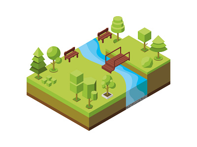 Concept of an ecological park, recreation areas