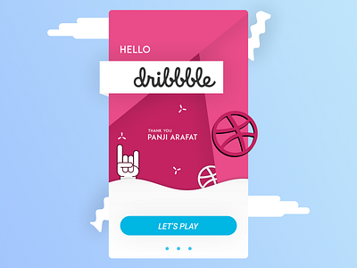 Dribbble Debut debut dribbble hello mobile new play shot thanks ui welcome