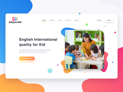 Edupia - homepage design ui web design