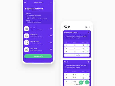 UI Fitness app design design ui