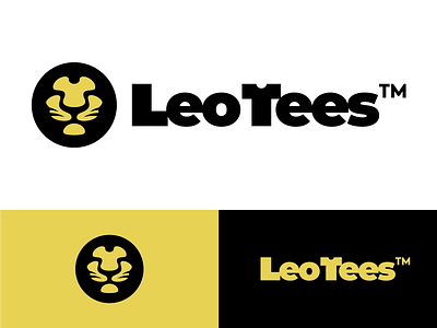 LION TEES lion logo logomark logotype modern simple t shirt