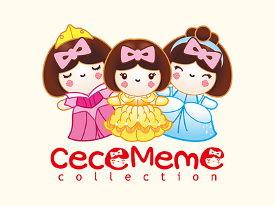 CeceMeme Logo branding cartoon cute logo fun logo
