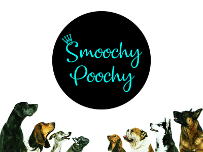 Smoochy Poochy creative crown fun logo logotype modern simple wordmark