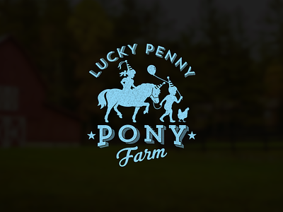 Lucky Penny Pony Farm branding cafe cartoon combination mark elaborate logo emblem logo fun horse illustration kids logo party logo playful professional sophisticated logo unicorn