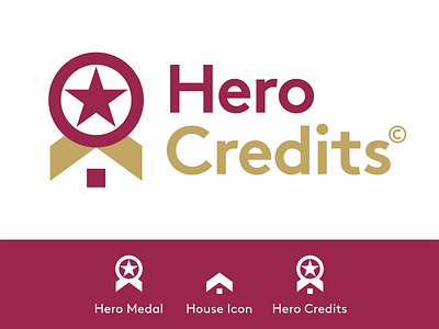Hero Credits branding copyright credits design hero house housing icon logo medal memorable modern real estate simple star