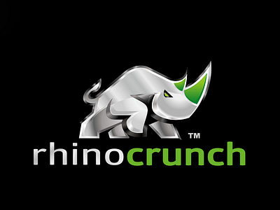 Rhinocrunch YouTuber 3d bold game logo rhino