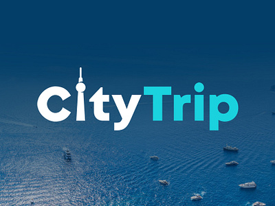 Citytrip design logo modern simple logo travel wordmark logo
