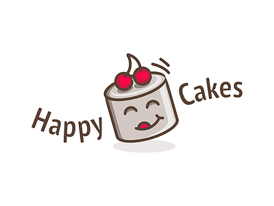 Happy Cakes - Logodesign bake baking cake cakes cherries happy happycakes logo logodesign pie
