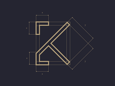 Karel Zejda - Logodesign calculation design flat geometry k karel letters logo logodesign math z zejda