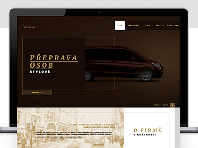 Premium Passenger branding brown car premium web website