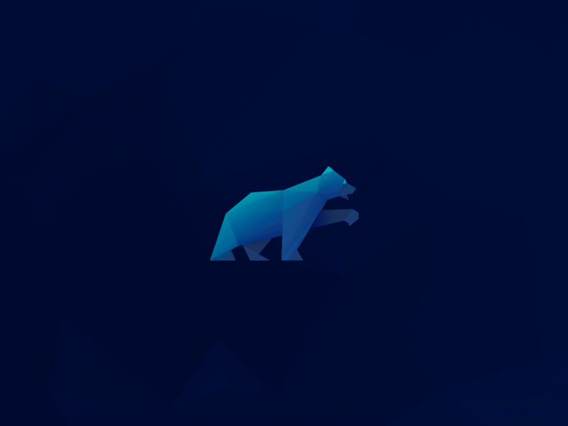 Ice Bear Logo bear design ice lines logo vector