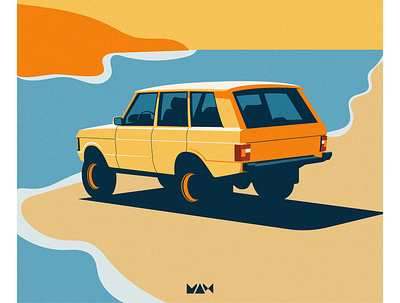 Land Rover on Acid cars design graphic design illustration poster vector