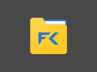 File Commander Icon Redesign android blue file manager folder icon icon design material yellow