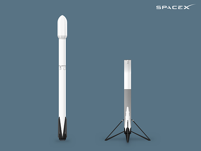 SpaceX Falcon 9 falcon falcon 9 illustration rocket sketchapp spacex vector