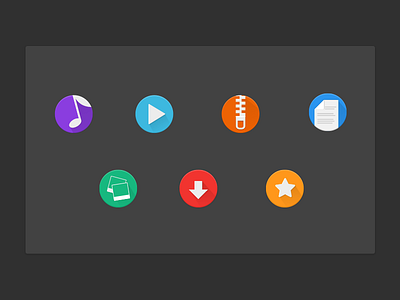 Category Icons document icon icons music photo video zip