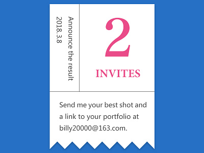 two dribbble Invites