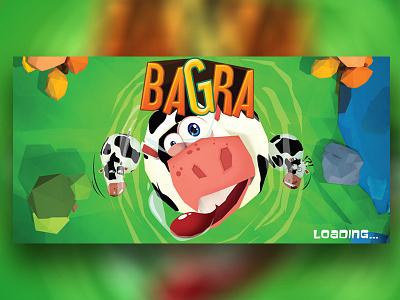 cow game cow funny game loading low poly screen