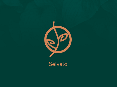 Seivalo beauty cosmetic flower green herb logo natural nature organic plant rose