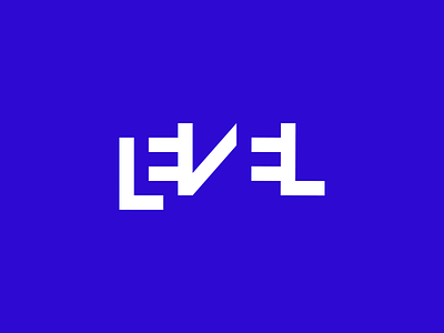 Level clean icon level logo mark minimal negative space smart space