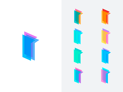 INNOVEOS | some color variation abstract blue brand clean digital gradient i innovation logo mark monogram smart