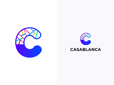 Casablanca abstract branding c casablanca city colorful joy logo maroc monogram morocco