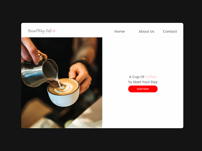 A Cup Of Coffee To Start Your Day app branding design figma illustration landing page logo mov typography ui ux vector web website