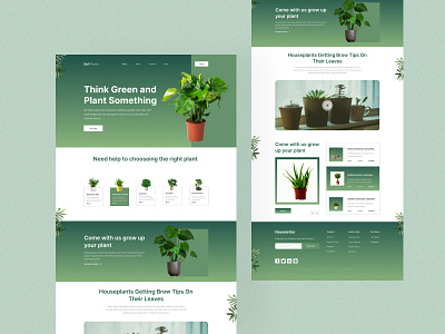 Plant Landing Page branding design landing page mobile app ui visual design web design website design